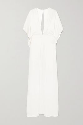 Temperley London - Cape-effect Silk-satin Gown - Ivory
