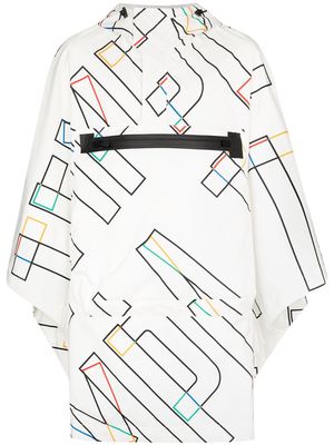 Templa x Olympics logo-print hooded poncho - White