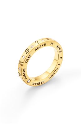 Temple St. Clair Astrid Zodiac Diamond Band Ring in Yellow Gold