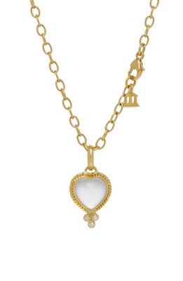 Temple St. Clair Diamond & Rock Crystal Pendant in Yellow Gold