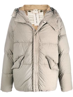 Ten C Arctic hooded down jacket - Neutrals
