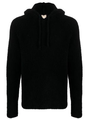 Ten C brushed drawstring hoodie - Black
