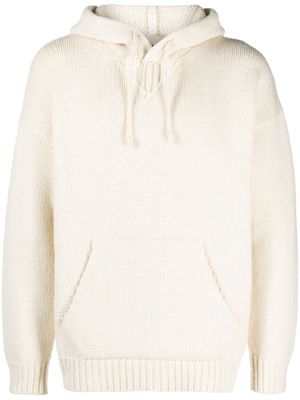 Ten C chunky knit hooded jumper - White