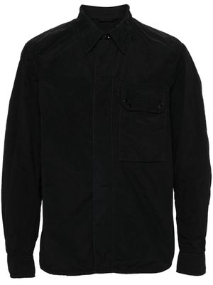 Ten C classic-collar garment-dyed shirt - Black