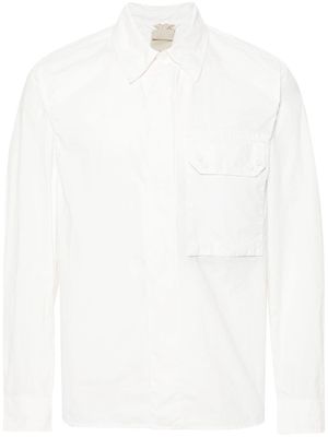 Ten C classic-collar garment-dyed shirt - White