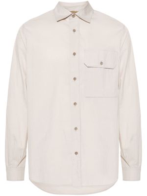 Ten C classic-collar poplin shirt - Neutrals