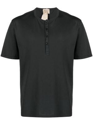 Ten C cotton Henley T-shirt - Black