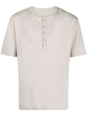 Ten C cotton Henley T-shirt - Neutrals