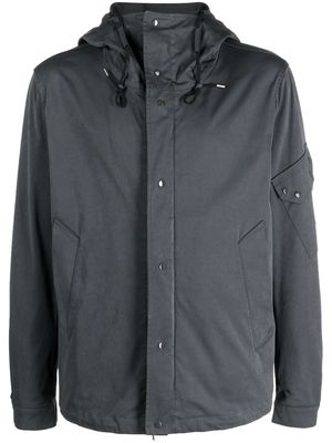 Ten C cotton plain hooded jacket - Grey