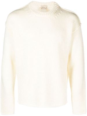 Ten C crew-neck knitted jumper - White