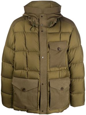 Ten C down-feather hooded parka - Green