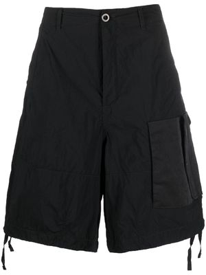 Ten C drawstring cotton cargo shorts - Black