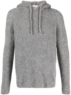 Ten C drawstring-hood terry-cloth hoodie - Grey