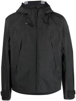 Ten C drawstring-hood zip-fastening jacket - Black