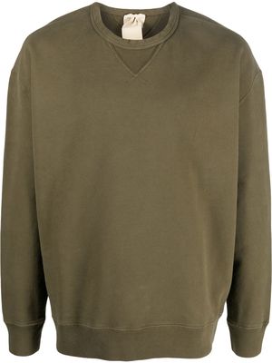 Ten C drop-shoulder cotton sweatshirt - Green