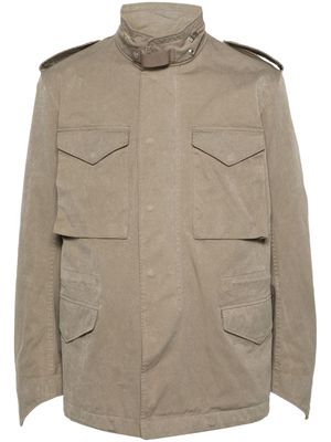 Ten C Field garment-dyed jacket - Green