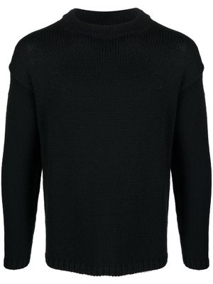 Ten C fine knit wool jumper - Black