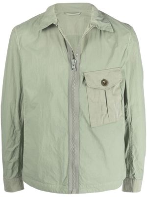 Ten C flap-pocket zip-up lightweight jacket - Green