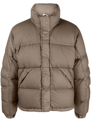 Ten C funnel-neck padded jacket - Brown