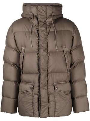 Ten C Grays Peak hooded down jacket - Brown