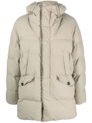 Ten C hooded down jacket - Grey