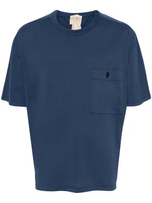 Ten C logo-patch cotton T-shirt - Blue