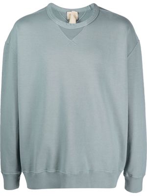 Ten C logo-patch crew-neck sweatshirt - Blue