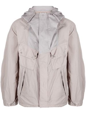 Ten C long-sleeve hooded jacket - Grey