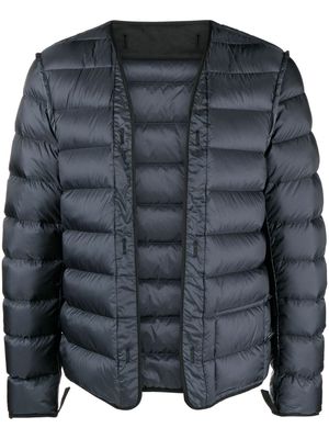 Ten C open-front quilted down jacket - Blue