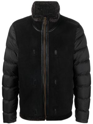 Ten C padded-design shearling jacket - Grey