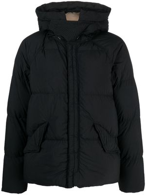 Ten C padded drawstring-hooded jacket - Black