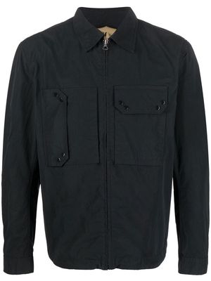 Ten C patch-detail shirt jacket - Black