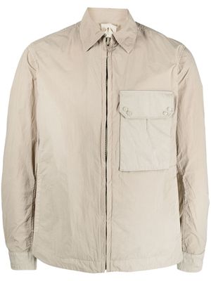 Ten C pocket zip-up shirt jacket - Neutrals