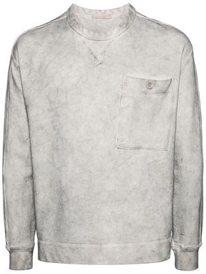 Ten C printed cotton sweatshirt - Grey