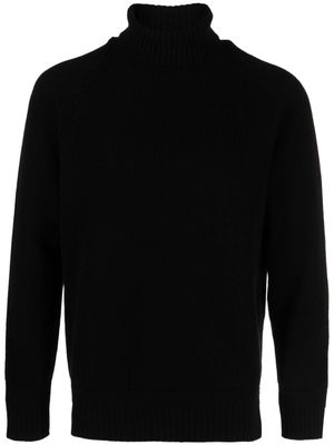 Ten C roll-neck wool jumper - Black