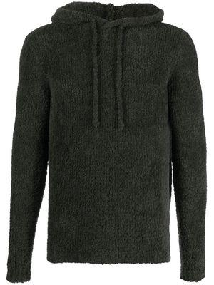 Ten C sherpa-fleece pullover hoodie - Green