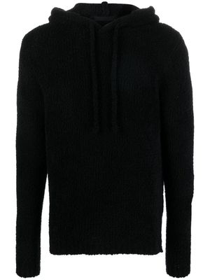 Ten C sherpa wool-blend hoodie - Black