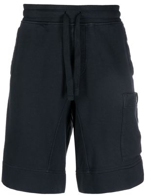 Ten C side patch-pocket drawstring shorts - Blue
