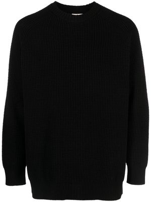 Ten C waffle-knit wool jumper - Black
