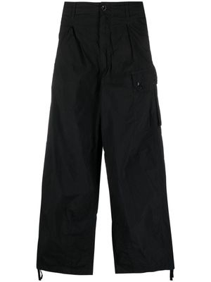 Ten C wide-leg cargo trousers - Black