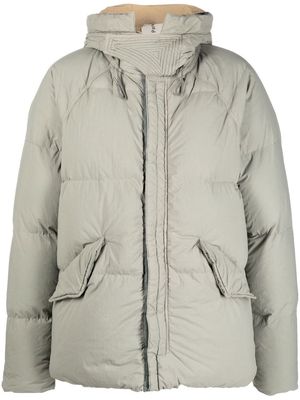 Ten C zip-up padded down jacket - Grey