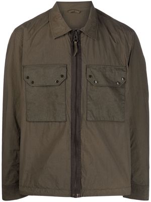 Ten C zip-up poplin shirt jacket - Brown