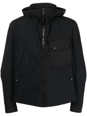 Ten C zipped-up chest-pocket jacket - Black