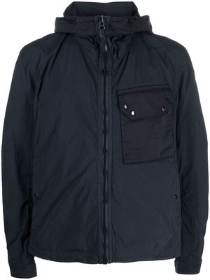 Ten C zipped-up chest-pocket jacket - Blue