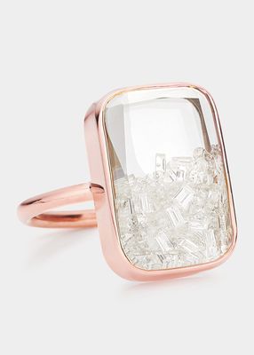 Ten Fourteen Diamond Shaker Ring in 18k Pink Gold
