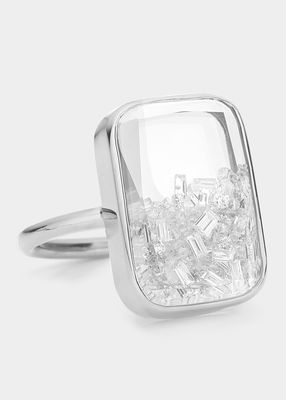 Ten Fourteen Diamond Shaker Ring in 18k White Gold