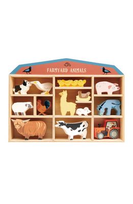 Tender Leaf Toys Farmyard Animals Wooden Playset in Multi