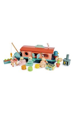 Tender Leaf Toys Little Otter Wooden Canal Boat Playset in Multi