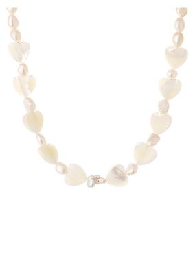 Tender Loving 18K Gold-Plated, Mother-Of-Pearl & Freshwater Pearl Necklace