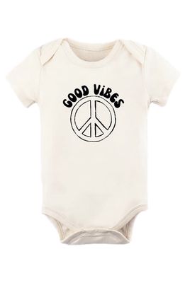 Tenth & Pine Good Vibes Organic Cotton Bodysuit in Natural